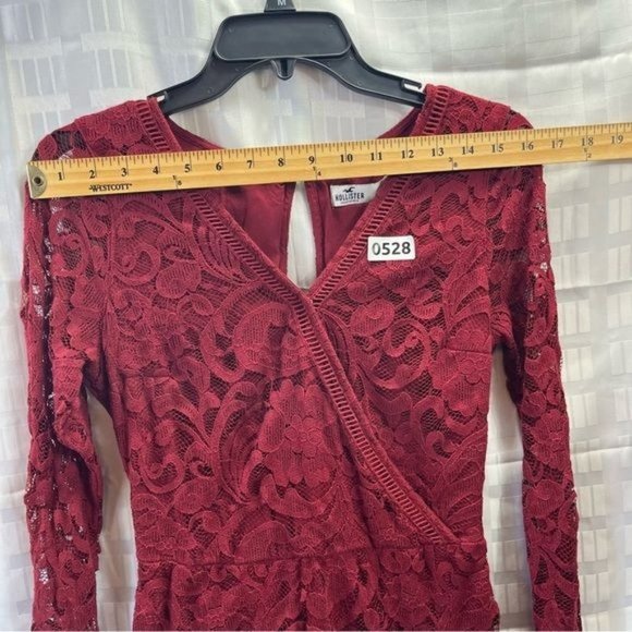 Hollister Dress Womens Size Small Maroon Lace Long Sleeve , New With Tags - Picture 3 of 16